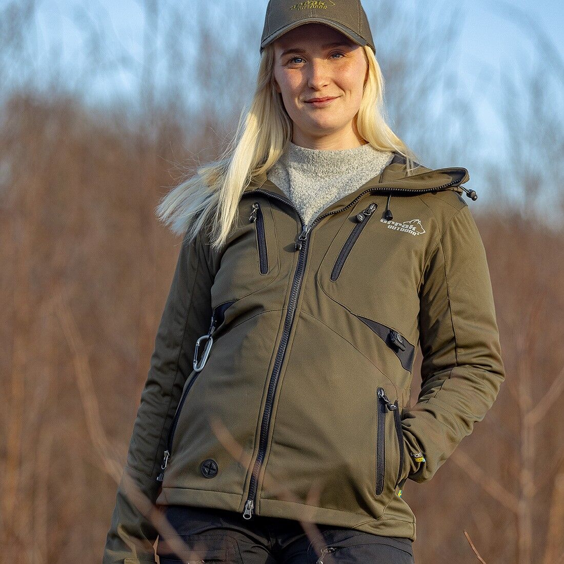 Arrak Akka Softshell Jacka Dam Oliv