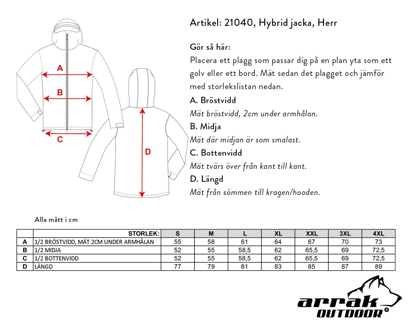 Arrak Hybridjacka Herr Burnt Orange