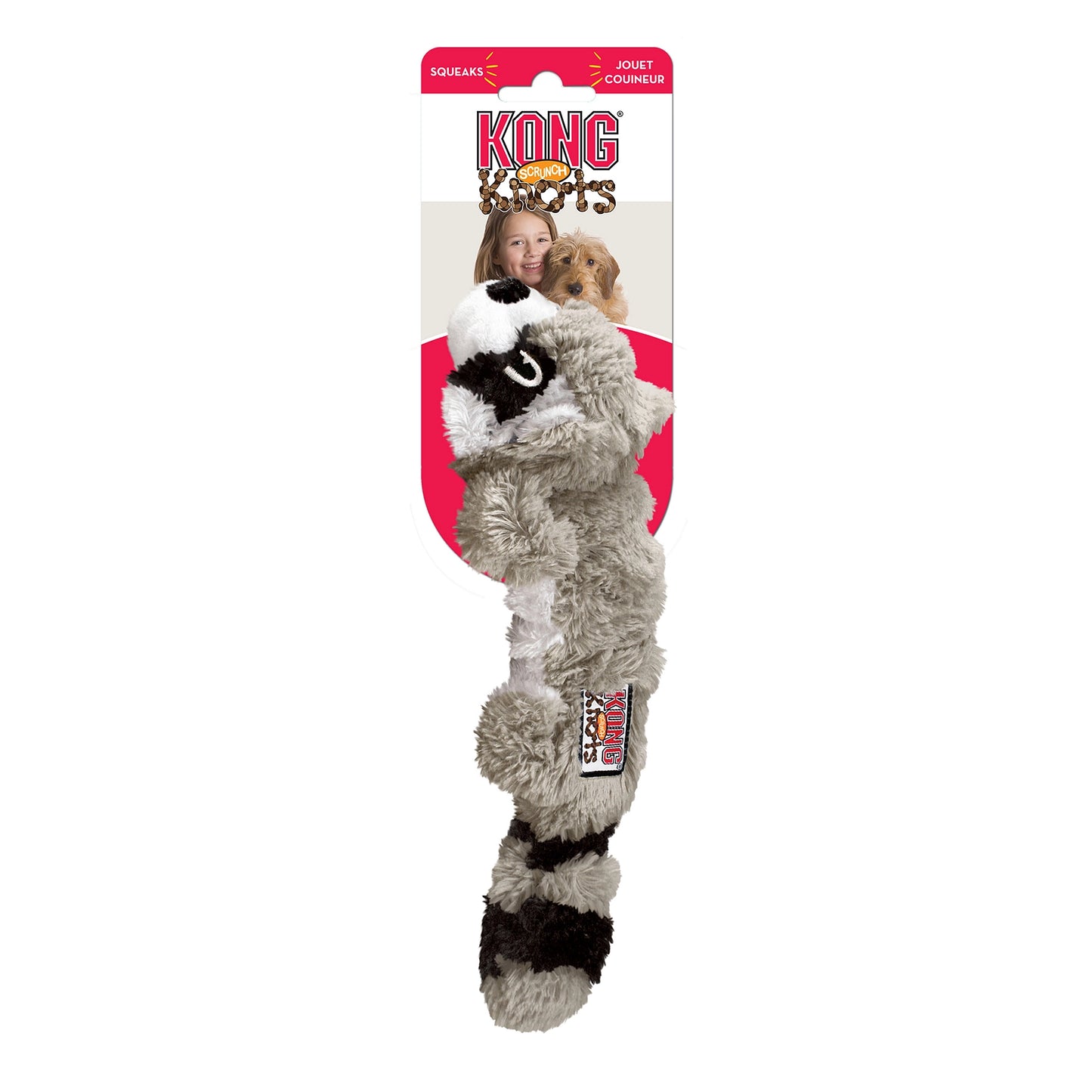 KONG Leksak Scrunch Knots Raccoon