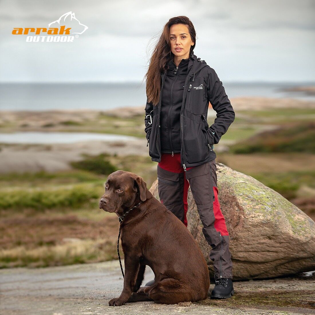 Arrak Akka Softshell Jacka Dam Svart